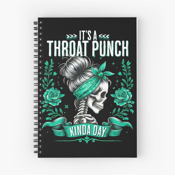 Item preview, It's a Throat Punch Kinda Day Floral Skeleton designed and sold by Kyzed.