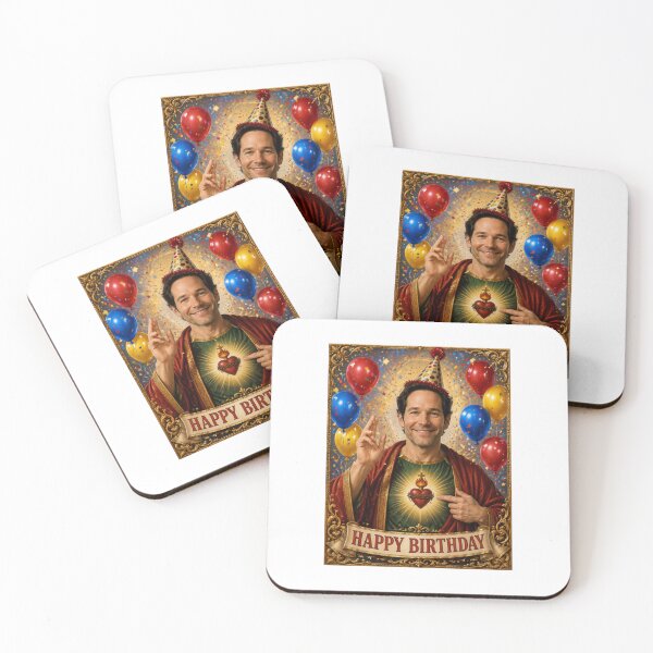 Item preview, Paul rudd birthday saint celebrity  funny meme holy prank weird designed and sold by CheeseBlueprint.