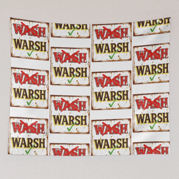 Item preview, Wash or Warsh Funny Regional Dialect Retro Sign designed and sold by thefirstbroo.