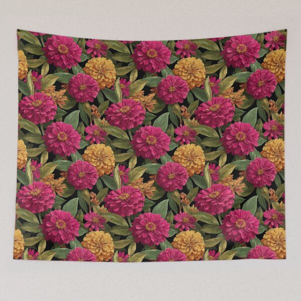 Item preview, Minimalistic Zinnia Print  - Birth Flower Pattern - Birthday Gifts For Dad designed and sold by RoyalStarsPatts.