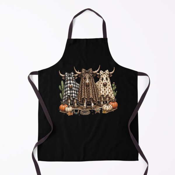 Item preview, Western Halloween Highland Cow Ghost Pumpkin Trio designed and sold by ViniBall.