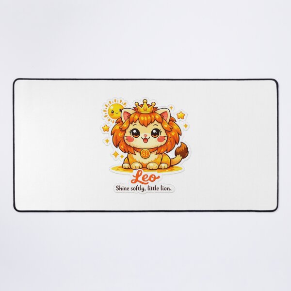 Item preview, Leo Kawaii Cat sticker on a background with sunny colours ,Lion ,zodiac sign designed and sold by wallartofmio.