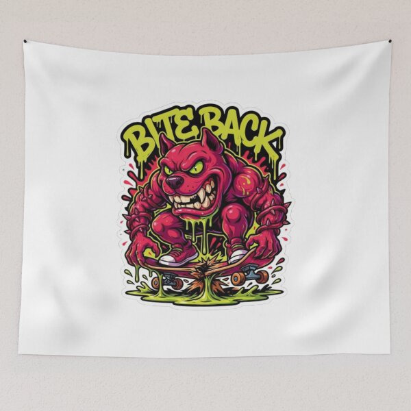 Item preview, Bite Back Dog Skateboard Monster Character designed and sold by smartlogo_factory.