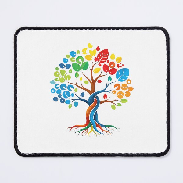 Item preview, Rainbow Tree of Life – Colorful Abstract Spiritual Nature Art designed and sold by Awarrie.