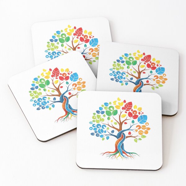 Item preview, Rainbow Tree of Life – Colorful Abstract Spiritual Nature Art designed and sold by Awarrie.