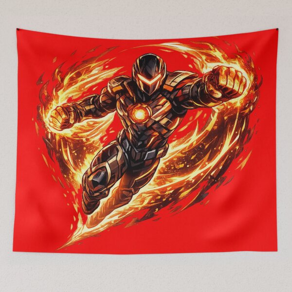 Item preview, Fire Energy Warrior Flaming Armor Action Hero designed and sold by irfanshikh.