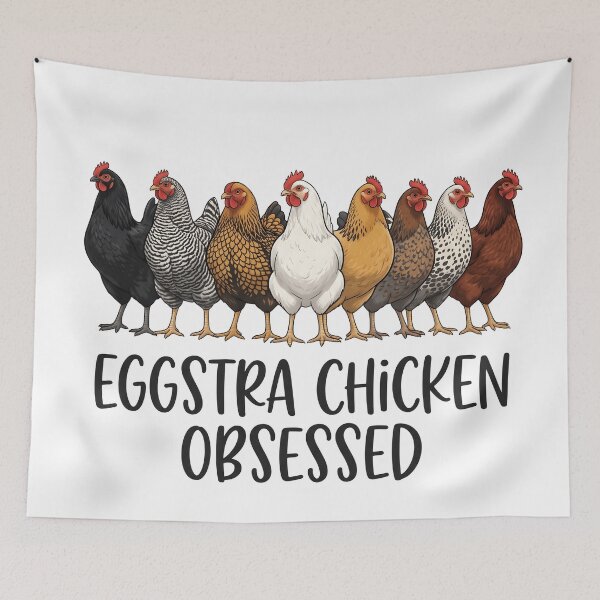 Item preview, Eggstra Chicken Obsessed – Funny Chicken Lover Farm Life Design designed and sold by StickerNestYou.