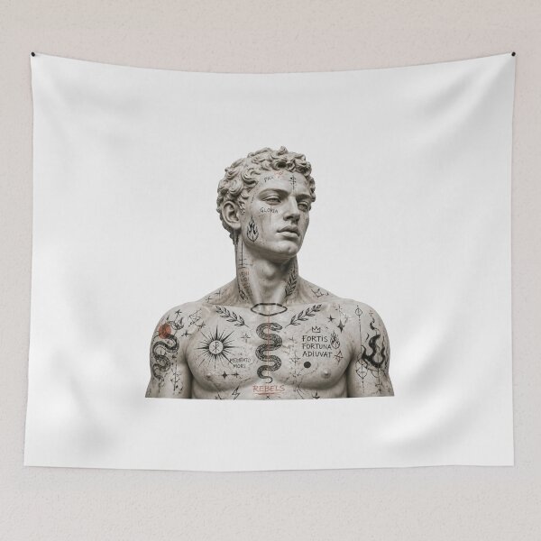 Item preview, Graffiti Marble Statue T-Shirt – Classical Sculpture Street Art Tattoo Design designed and sold by Cavalier-org.
