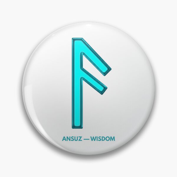 Item preview, Norse Ansuz Rune Wisdom Symbol Neon Glow designed and sold by CalmFrameArt.