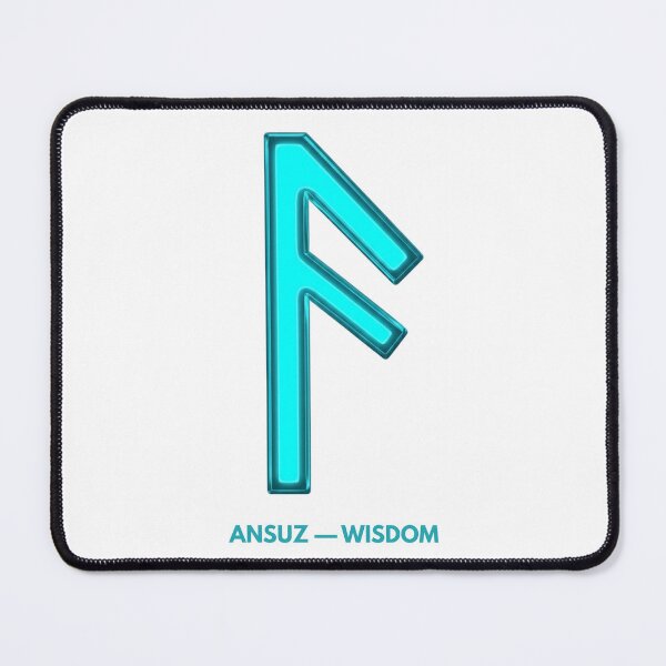 Item preview, Norse Ansuz Rune Wisdom Symbol Neon Glow designed and sold by CalmFrameArt.