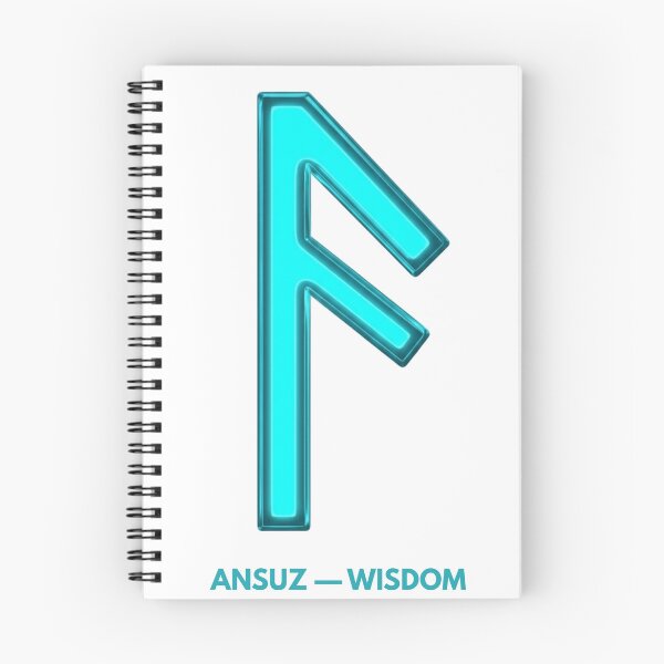 Item preview, Norse Ansuz Rune Wisdom Symbol Neon Glow designed and sold by CalmFrameArt.
