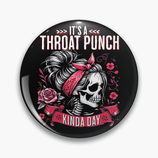 Item preview, It's a Throat Punch Kinda Day Floral Skeleton designed and sold by Kyzed.
