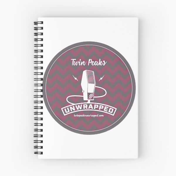Item preview, Twin Peaks Unwrapped Retro Mic Graphic Maroon Design designed and sold by Patrick Durham.