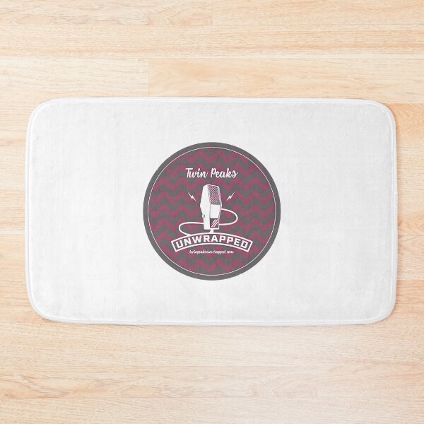 Item preview, Twin Peaks Unwrapped Retro Mic Graphic Maroon Design designed and sold by Patrick Durham.