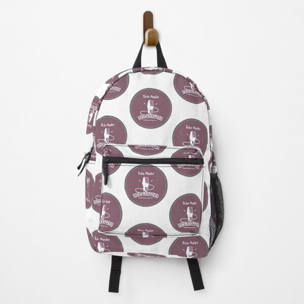 Item preview, Twin Peaks Unwrapped Retro Mic Graphic Maroon Design designed and sold by Patrick Durham.