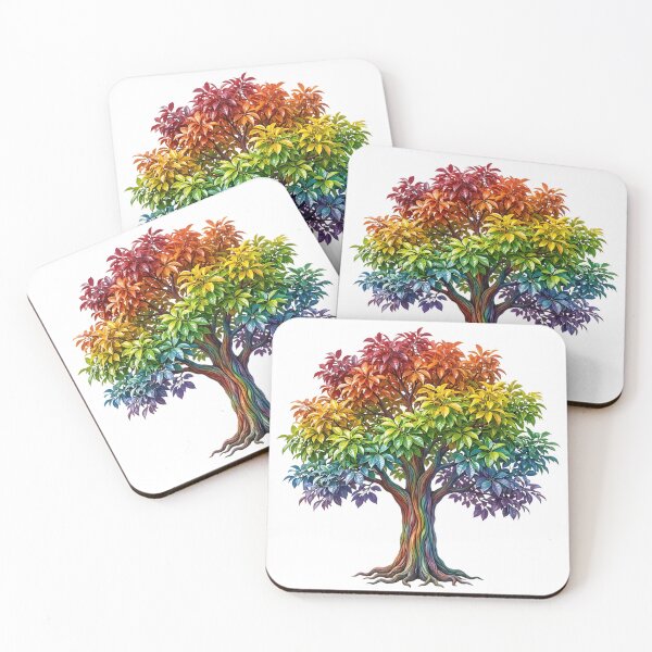 Item preview, Rainbow Tree of Life – Vibrant Colorful Fantasy Nature Art designed and sold by Awarrie.