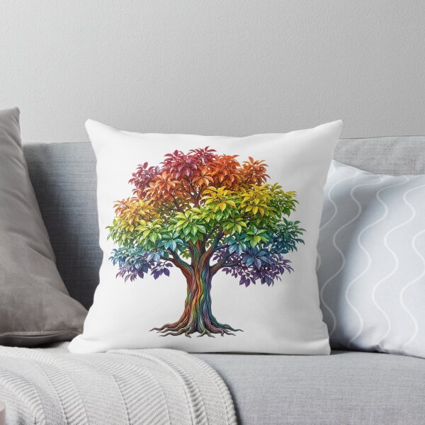 Item preview, Rainbow Tree of Life – Vibrant Colorful Fantasy Nature Art designed and sold by Awarrie.