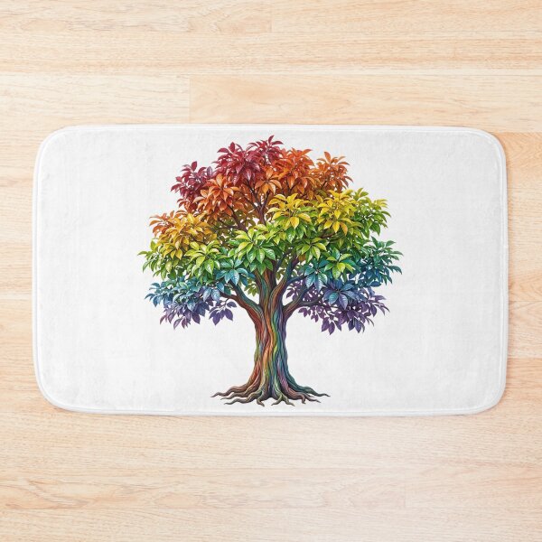 Item preview, Rainbow Tree of Life – Vibrant Colorful Fantasy Nature Art designed and sold by Awarrie.