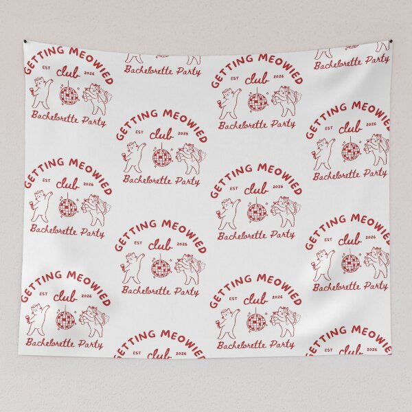 Item preview, Getting Meowied Club Bachelorette Party 2026 - Funny Cat Disco Bridal designed and sold by thefirstbroo.