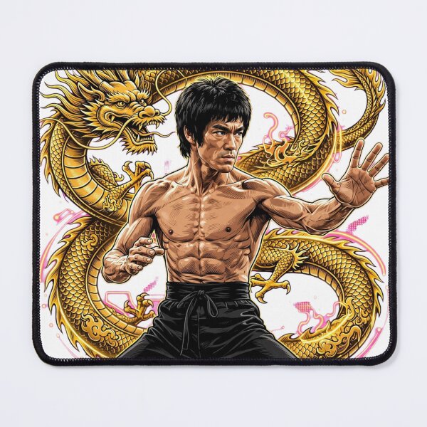 Item preview, Golden Dragon Martial Arts Master - Vintage Vector Art designed and sold by Surviving Monday Club.