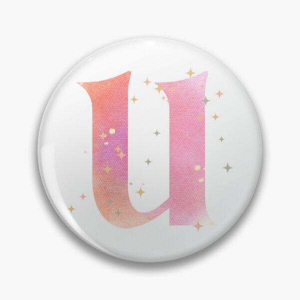 Artikelvorschau, Buchstabe U Monogramm rosa Aquarell entworfen und verkauft von iRenza.