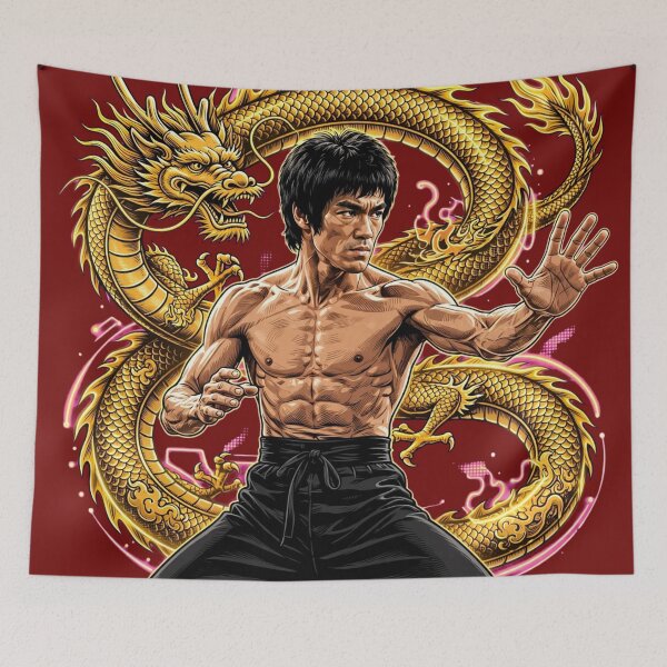 Item preview, Golden Dragon Martial Arts Master - Vintage Vector Art designed and sold by Surviving Monday Club.