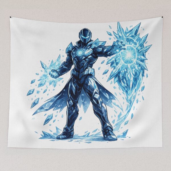 Item preview, Ice Energy Warrior Frozen Armor Crystal Power Hero designed and sold by irfanshikh.