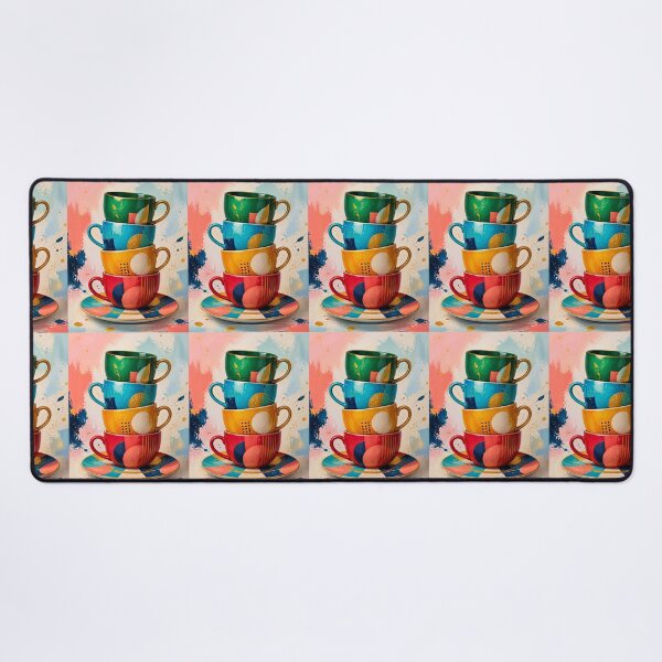 Item preview, Colorful Stacked Coffee Cups designed and sold by CheersTOGETHER.