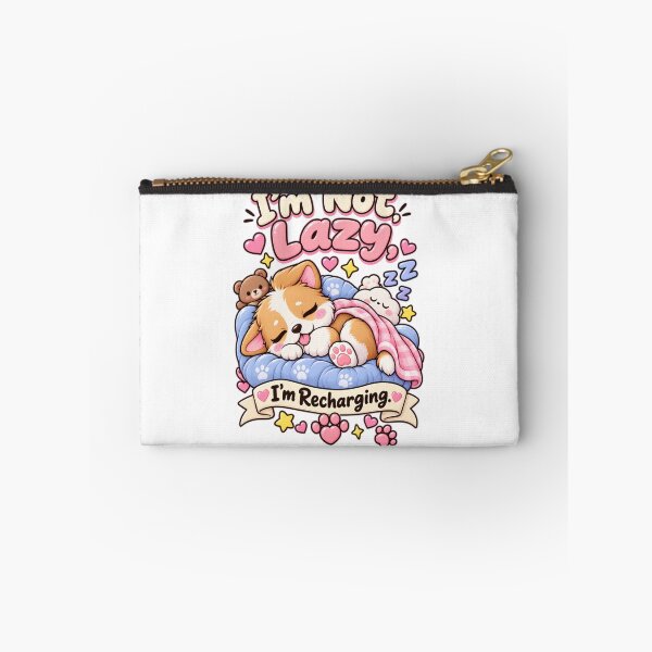 Item preview, I’m Not Lazy, I’m Recharging – Cute Sleeping Puppy designed and sold by JPCuteDesign.