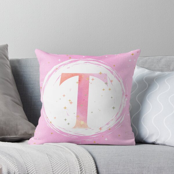 Item preview, Letter T Monogram pink watercolor designed and sold by iRenza.