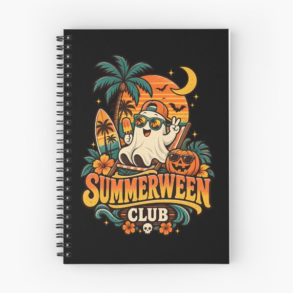Item preview, Funny Summerween Club Retro Beach Ghost designed and sold by SdForce.