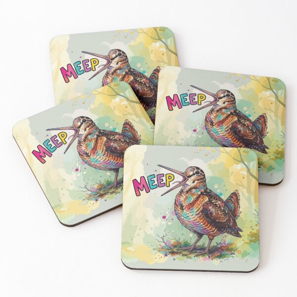 Item preview, Funny Watercolor Woodcock Bird Meep Meme Art designed and sold by chriswo-design.