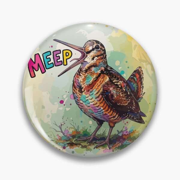 Item preview, Funny Watercolor Woodcock Bird Meep Meme Art designed and sold by chriswo-design.
