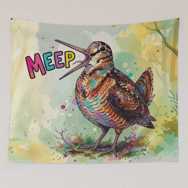 Item preview, Funny Watercolor Woodcock Bird Meep Meme Art designed and sold by chriswo-design.