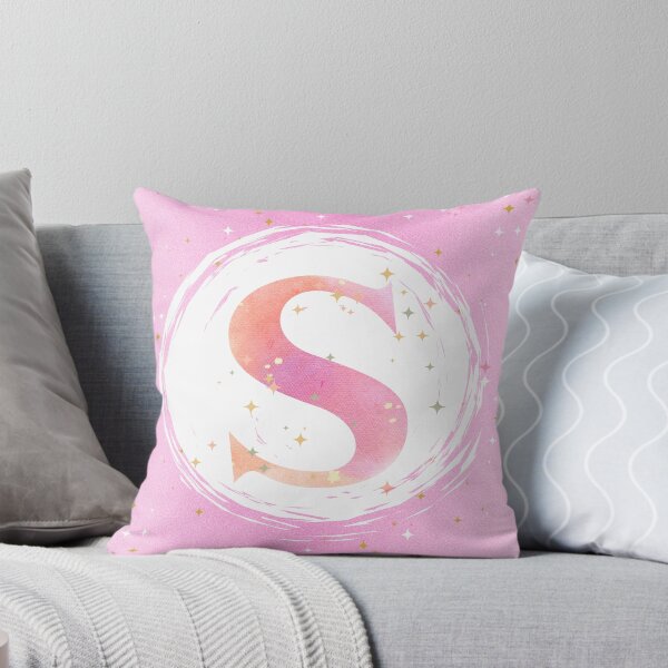 Item preview, Letter S Monogram pink watercolor designed and sold by iRenza.