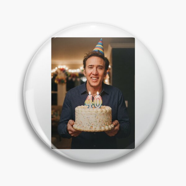 Item preview, Nicolas cage 40th Birthday funny prank meme memes  designed and sold by CheeseBlueprint.