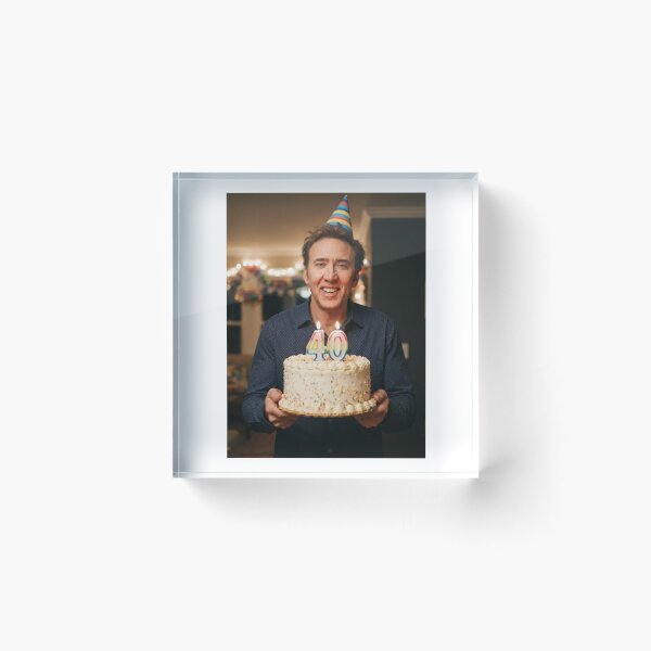 Item preview, Nicolas cage 40th Birthday funny prank meme memes  designed and sold by CheeseBlueprint.