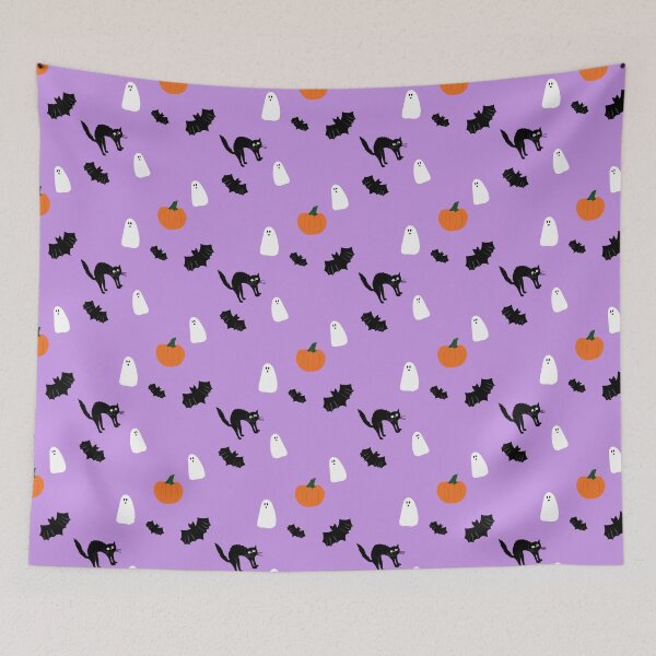 Item preview, Halloween Cats, Bats, and Ghosts designed and sold by ALNMD.