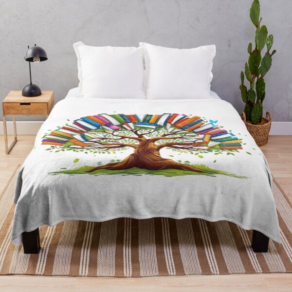 Artikelvorschau, Tree of Knowledge – Colorful Books and Education Reading Art entworfen und verkauft von Awarrie.
