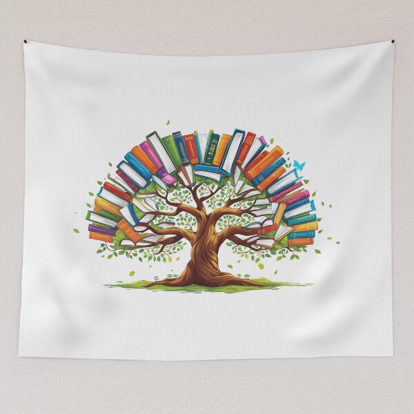 Item preview, Tree of Knowledge – Colorful Books and Education Reading Art designed and sold by Awarrie.