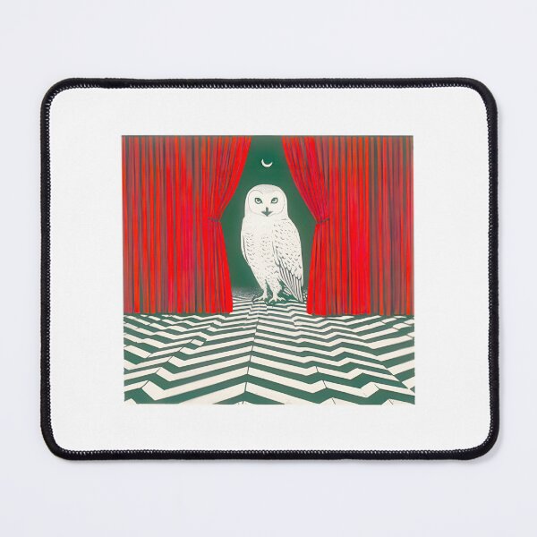 Item preview, Owl Behind Red Curtains Surreal Art designed and sold by Patrick Durham.