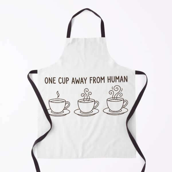 Item preview, One Cup Away From Human – Coffee Lover Introvert Humor Design designed and sold by StickerNestYou.