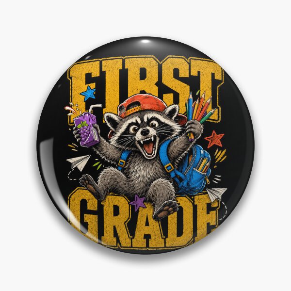 Item preview, Funny First Grade Boy Feral Raccoon Back to School designed and sold by borutawear.