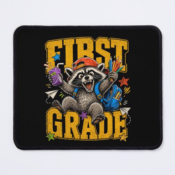 Item preview, Funny First Grade Boy Feral Raccoon Back to School designed and sold by borutawear.