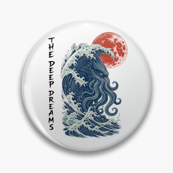 Item preview, The Deep Dreams: Cthulhu Beneath the Great Wave designed and sold by Fenay Designs.