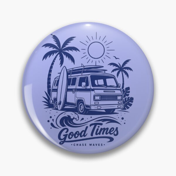 Item preview, Surf Bus Good Times Vintage Retro Beach Design designed and sold by RajDeals.