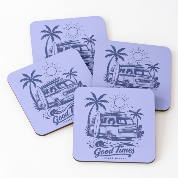 Item preview, Surf Bus Good Times Vintage Retro Beach Design designed and sold by RajDeals.