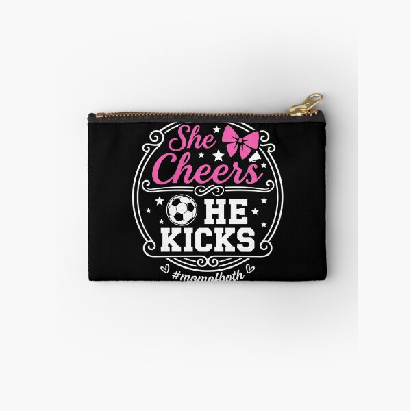 Item preview, She Cheers He Kicks Mom of Both Cheer and Soccer Mom designed and sold by hemagamo.