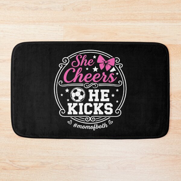 Item preview, She Cheers He Kicks Mom of Both Cheer and Soccer Mom designed and sold by hemagamo.