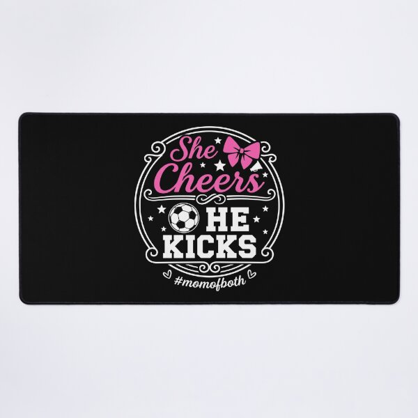 Item preview, She Cheers He Kicks Mom of Both Cheer and Soccer Mom designed and sold by hemagamo.
